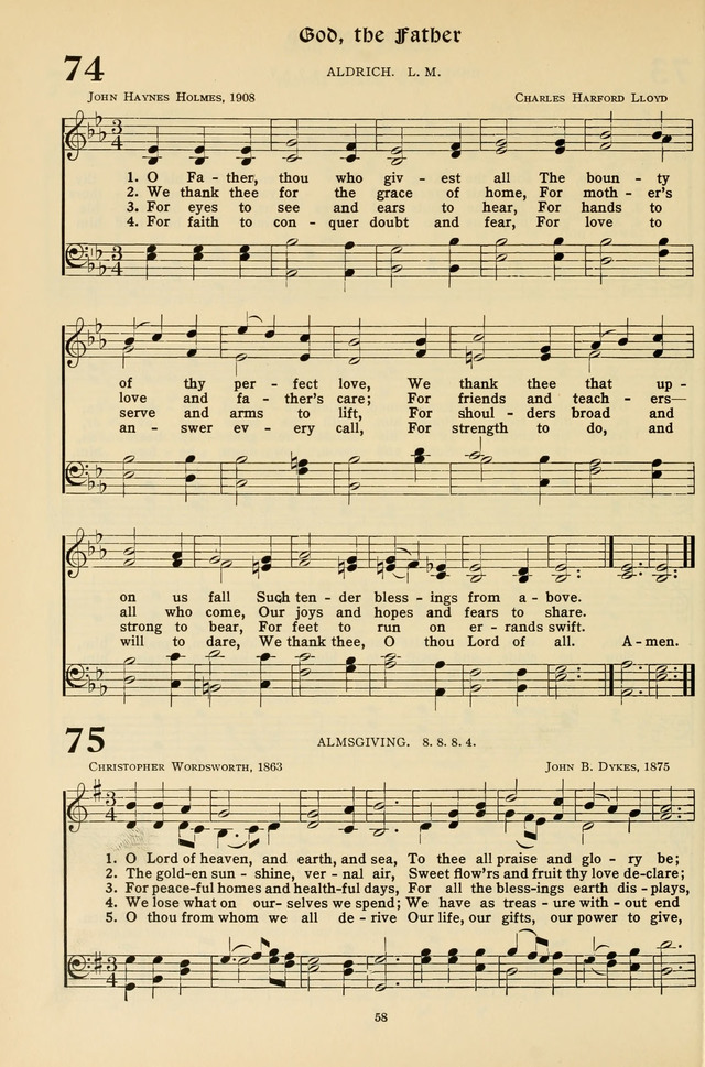 Hymns for the Living Age page 58