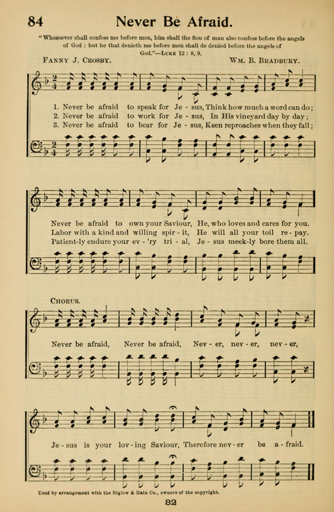 Hymnal for Primary Classes: a collection of hymns and tunes, recitations and exercises, being a manual for primary Sunday-schools (With Tunes)) page 82