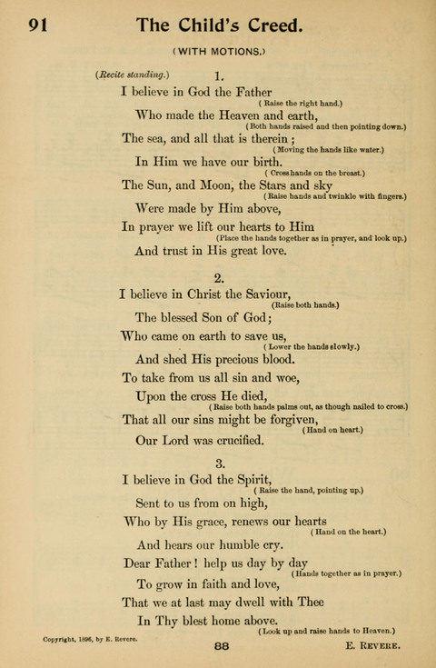 Hymnal for Primary Classes: a collection of hymns and tunes, recitations and exercises, being a manual for primary Sunday-schools (With Tunes)) page 88
