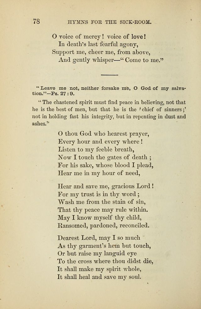 Hymns for the Sick-Room page 78