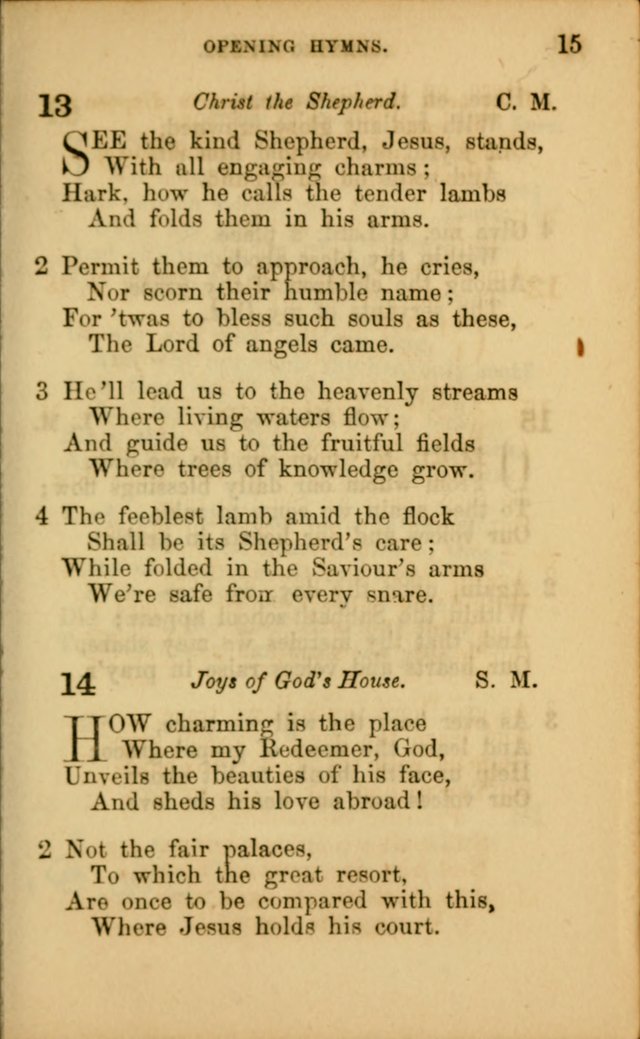 Hymns for Sunday Schools page 15