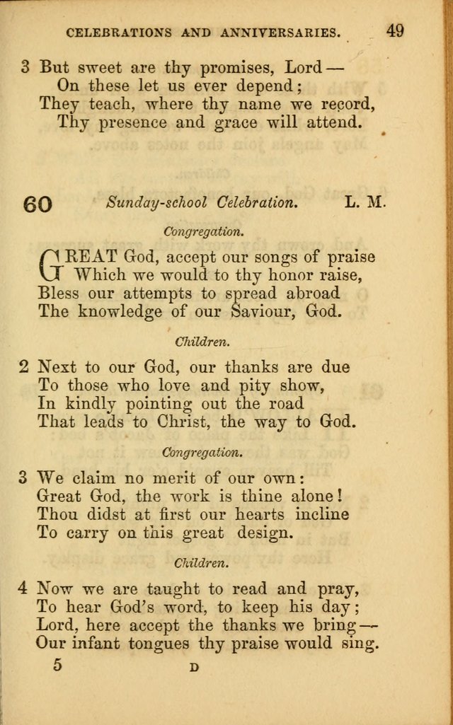 Hymns for Sunday Schools page 49