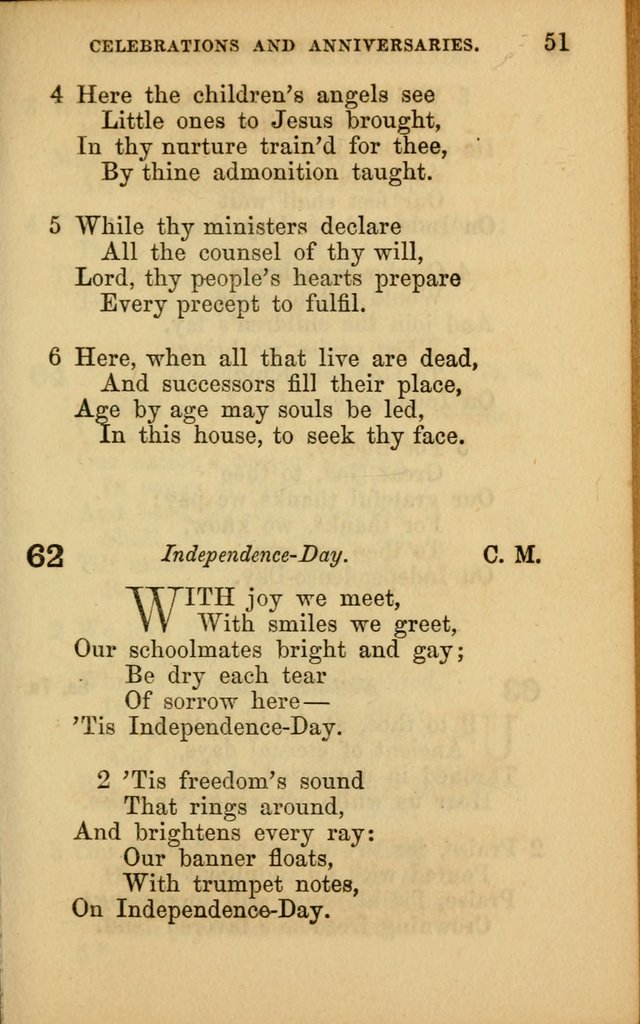 Hymns for Sunday Schools page 51