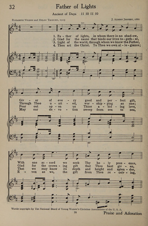 The Hymnal for Young People page 28
