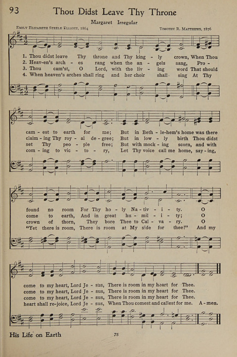The Hymnal for Young People page 75