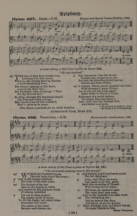 Hymns Ancient and Modern (Standard ed.) page 422