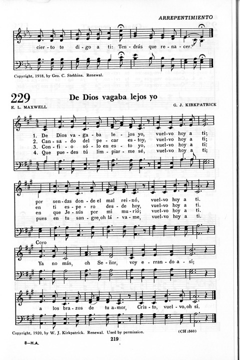 Himnario Adventista: para uso en el culto divino page 219