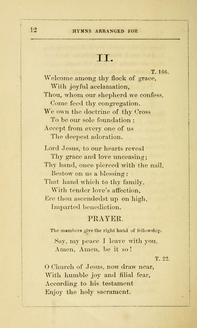 Hymns Arranged for the Communion Service of the Church of the United Brethren page 12