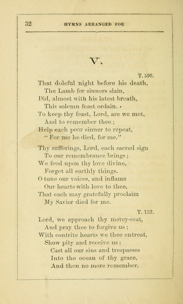 Hymns Arranged for the Communion Service of the Church of the United Brethren page 32