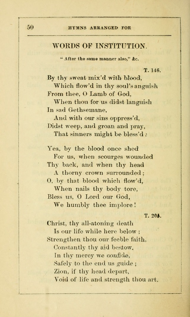 Hymns Arranged for the Communion Service of the Church of the United Brethren page 50