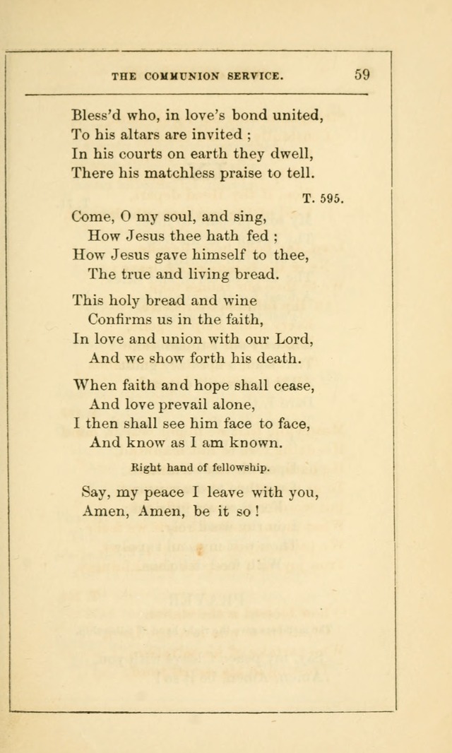 Hymns Arranged for the Communion Service of the Church of the United Brethren page 59