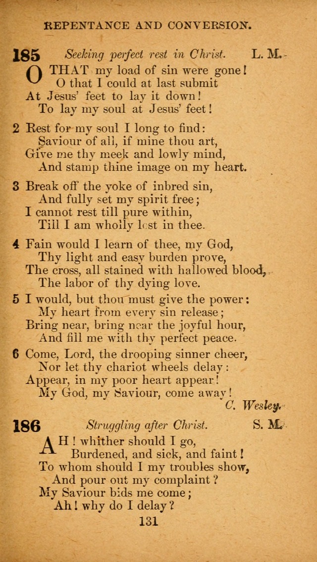 Hymnal: adapted to the doctrines and usages of the African Methodist Episcopal Church. Revised Edition page 135