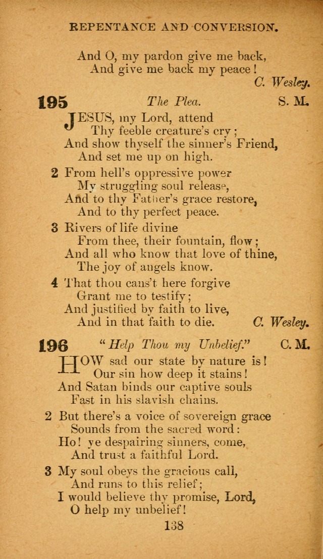 Hymnal: adapted to the doctrines and usages of the African Methodist Episcopal Church. Revised Edition page 142