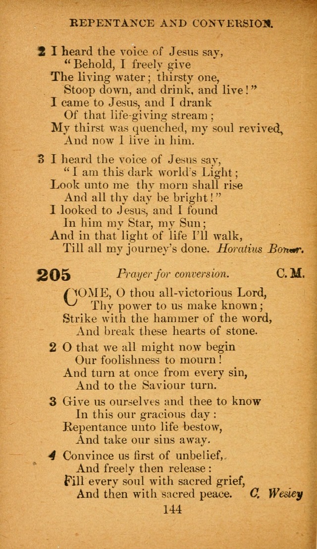 Hymnal: adapted to the doctrines and usages of the African Methodist Episcopal Church. Revised Edition page 148