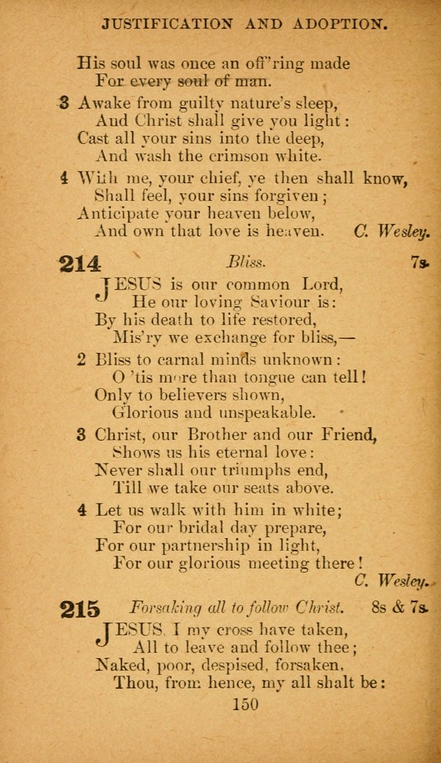 Hymnal: adapted to the doctrines and usages of the African Methodist Episcopal Church. Revised Edition page 154
