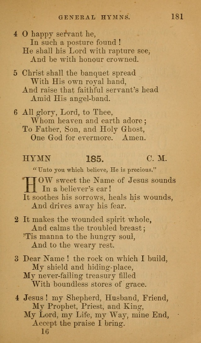 Hymns ancient and modern: for use in the services of the church, with accompanying unes page 184