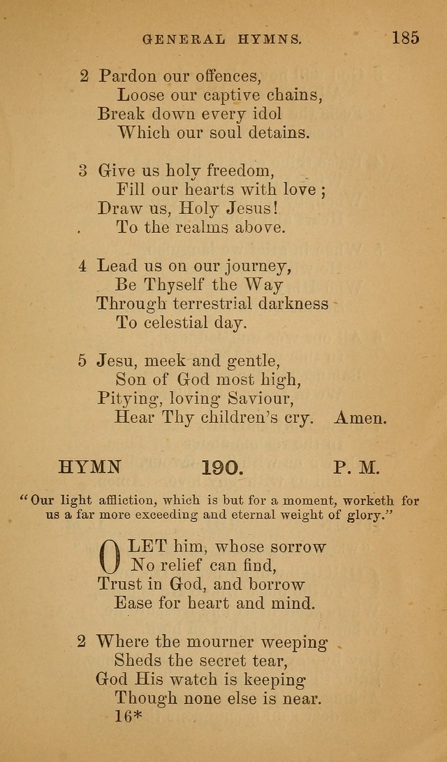 Hymns ancient and modern: for use in the services of the church, with accompanying unes page 188
