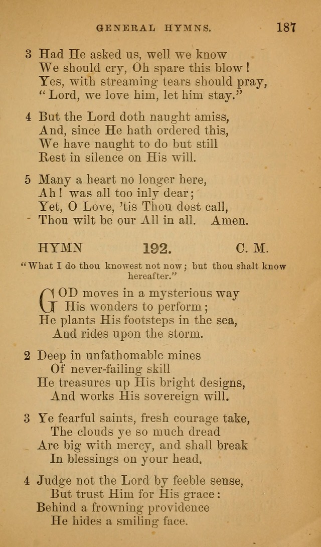 Hymns ancient and modern: for use in the services of the church, with accompanying unes page 190