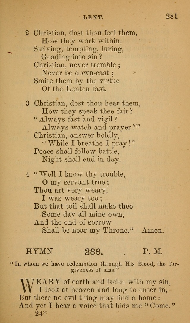 Hymns ancient and modern: for use in the services of the church, with accompanying unes page 284