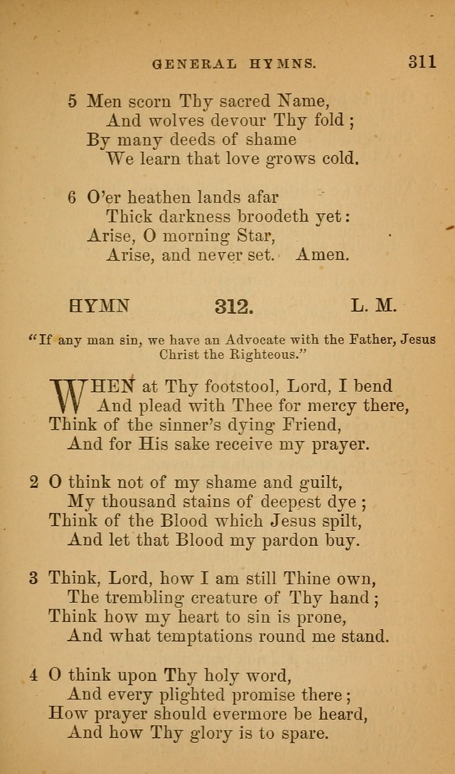 Hymns ancient and modern: for use in the services of the church, with accompanying unes page 314