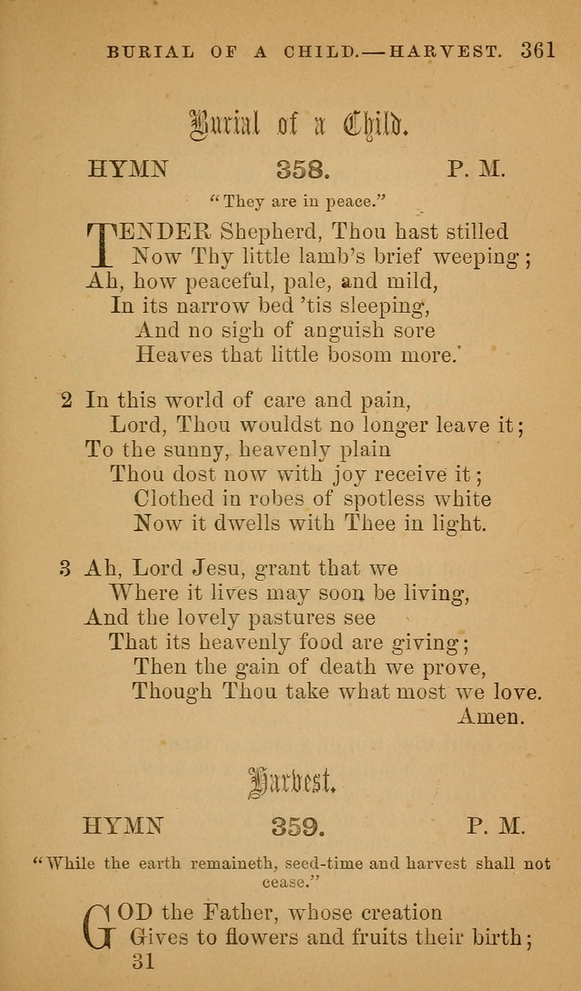 Hymns ancient and modern: for use in the services of the church, with accompanying unes page 364
