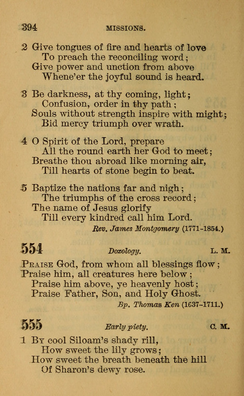 Hymns of the Ages: for Public and Social Worship, Approved and Recommended ... by the General Assembly of the Presbyterian Church in the U.S. (Second ed.) page 394