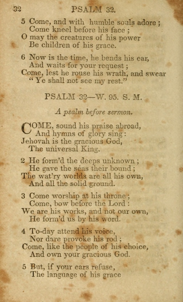 Hymns and Spiritual Songs, Original and Selected, for the Use of Christians. (5th ed.) page 32
