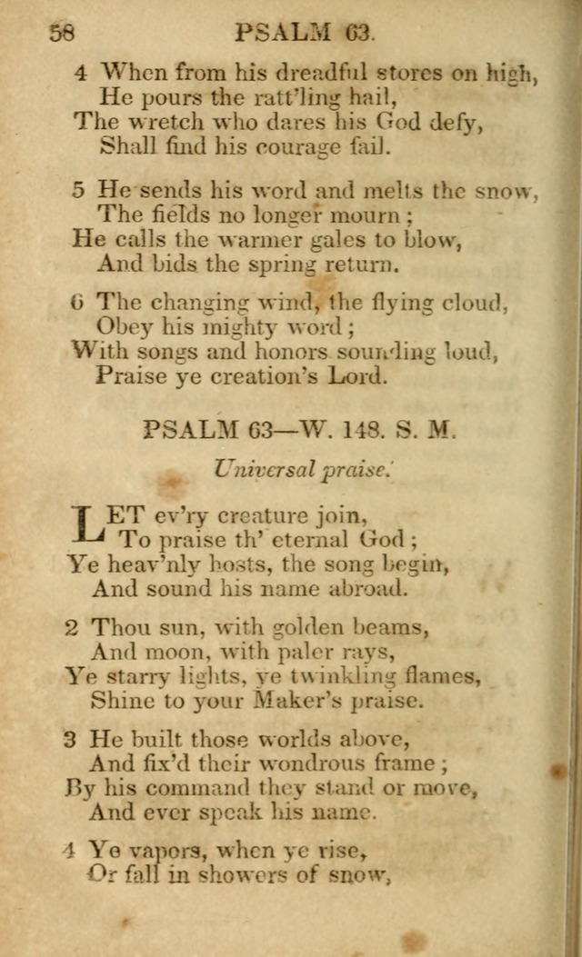 Hymns and Spiritual Songs, Original and Selected, for the Use of Christians. (5th ed.) page 58