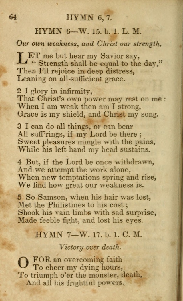 Hymns and Spiritual Songs, Original and Selected, for the Use of Christians. (5th ed.) page 64