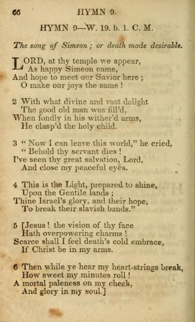 Hymns and Spiritual Songs, Original and Selected, for the Use of Christians. (5th ed.) page 66
