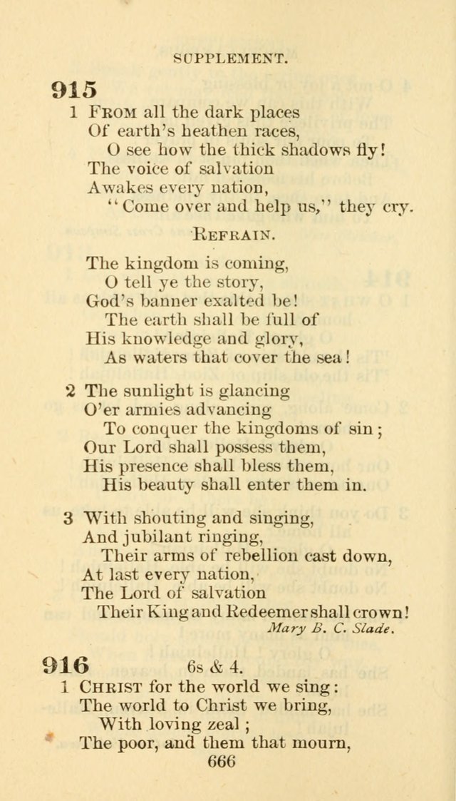 Hymn Book of the Methodist Episcopal Church, South page 673