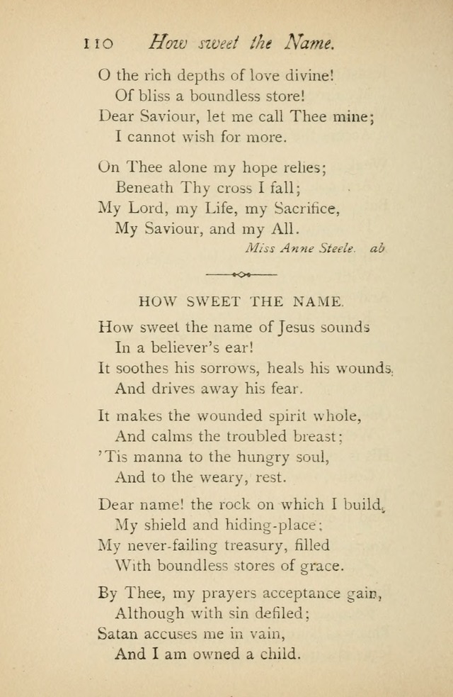A Handy Book of Old and Familiar Hymns page 110