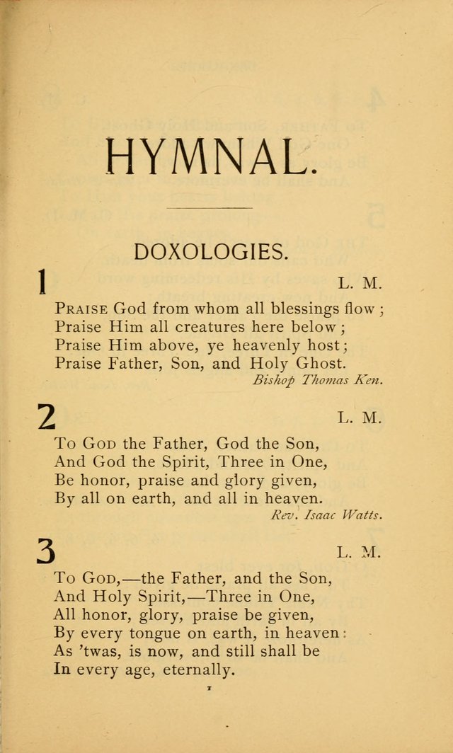 Hymn Book of the United Evangelical Church page 1
