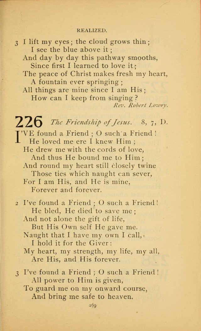 Hymn Book of the United Evangelical Church page 169