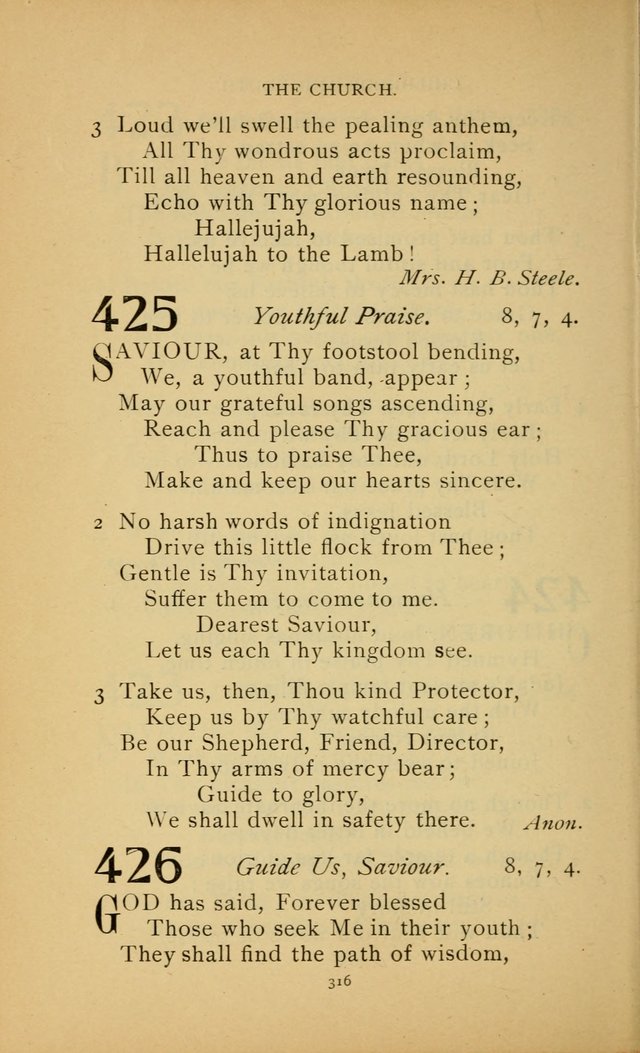 Hymn Book of the United Evangelical Church page 316