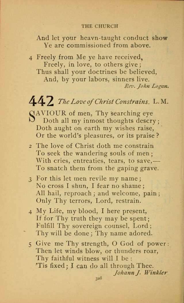 Hymn Book of the United Evangelical Church page 328