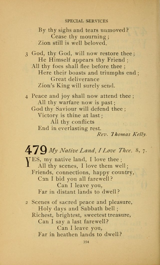 Hymn Book of the United Evangelical Church page 354