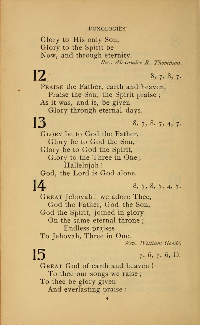 Hymn Book of the United Evangelical Church page 4