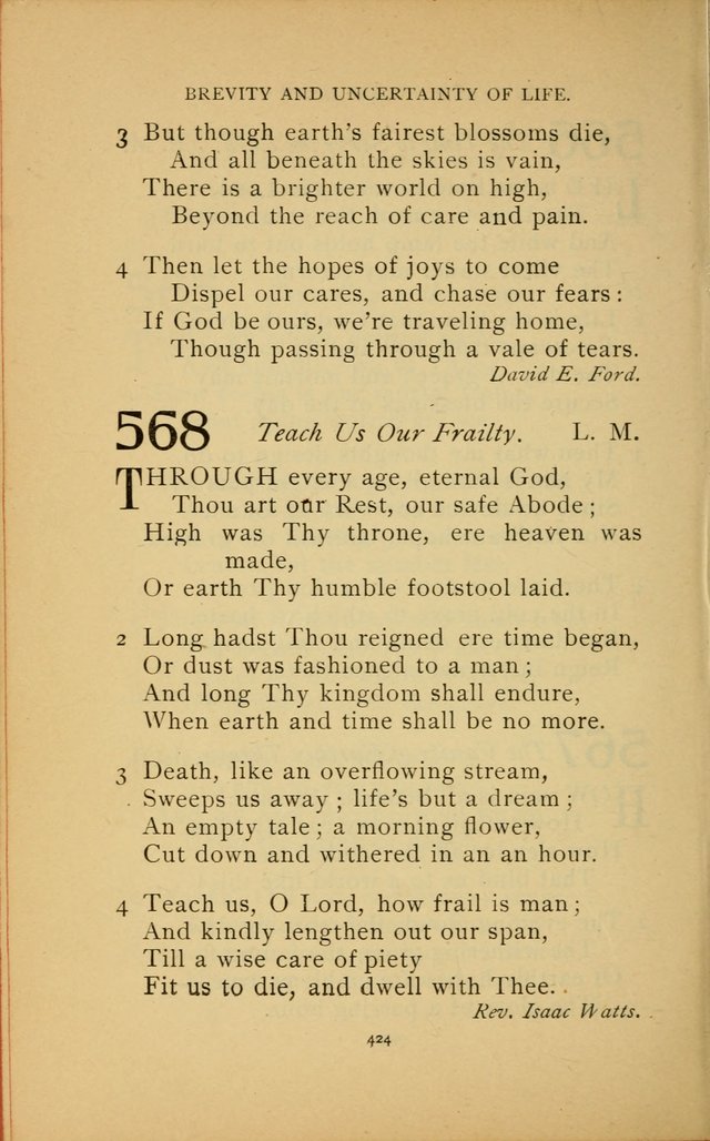 Hymn Book of the United Evangelical Church page 424