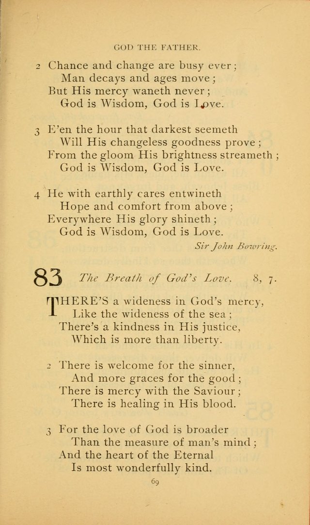 Hymn Book of the United Evangelical Church page 69
