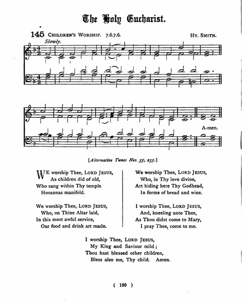 Hymns for the Children of the Church: with accompanying tunes page 180