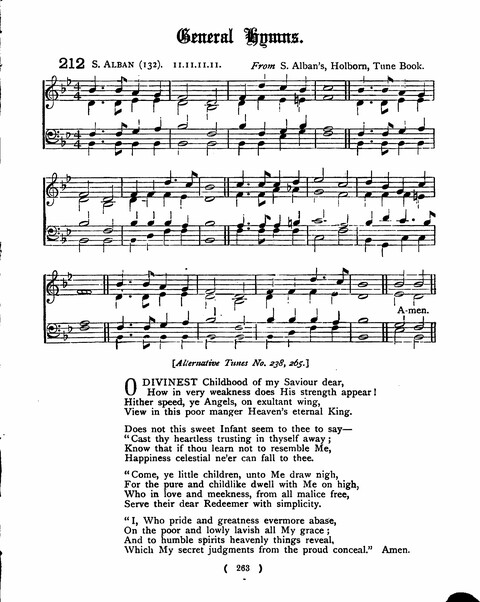 Hymns for the Children of the Church: with accompanying tunes page 263