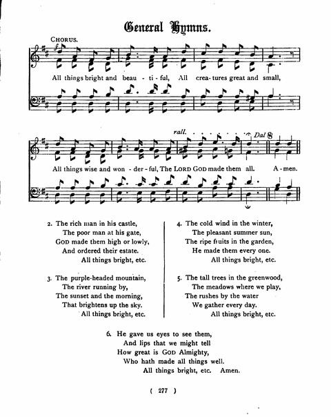 Hymns for the Children of the Church: with accompanying tunes page 277
