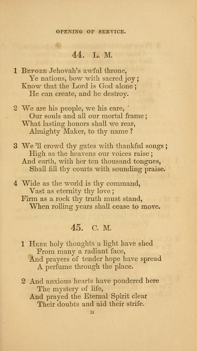 Hymns for the Church of Christ. (6th thousand) page 31