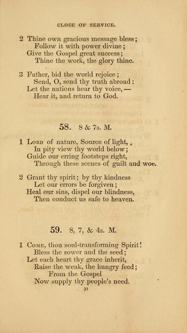 Hymns for the Church of Christ. (6th thousand) page 39