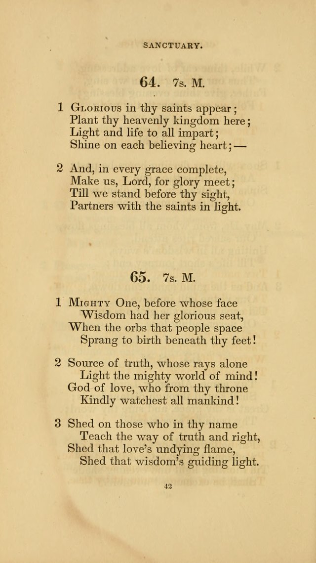 Hymns for the Church of Christ. (6th thousand) page 42