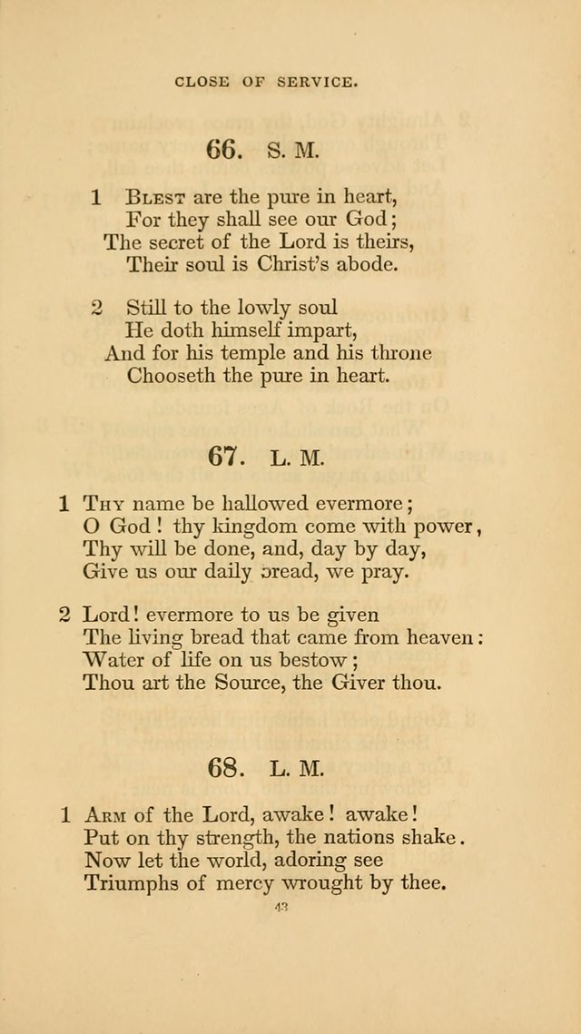 Hymns for the Church of Christ. (6th thousand) page 43