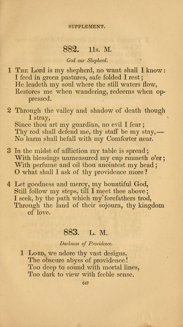 Hymns for the Church of Christ. (6th thousand) page 647