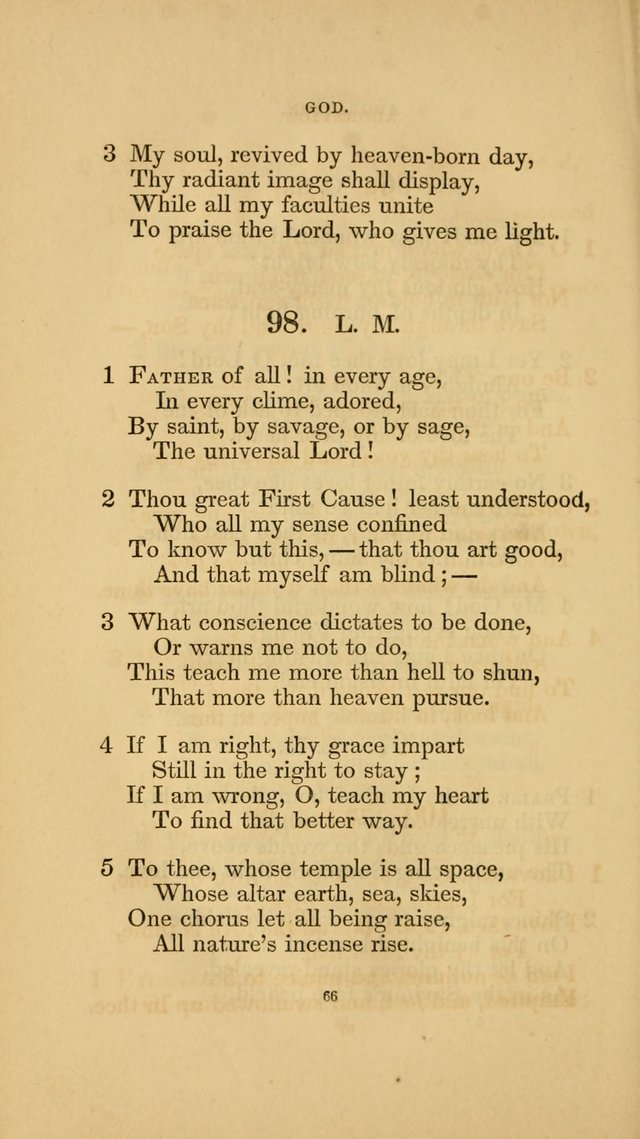 Hymns for the Church of Christ. (6th thousand) page 66