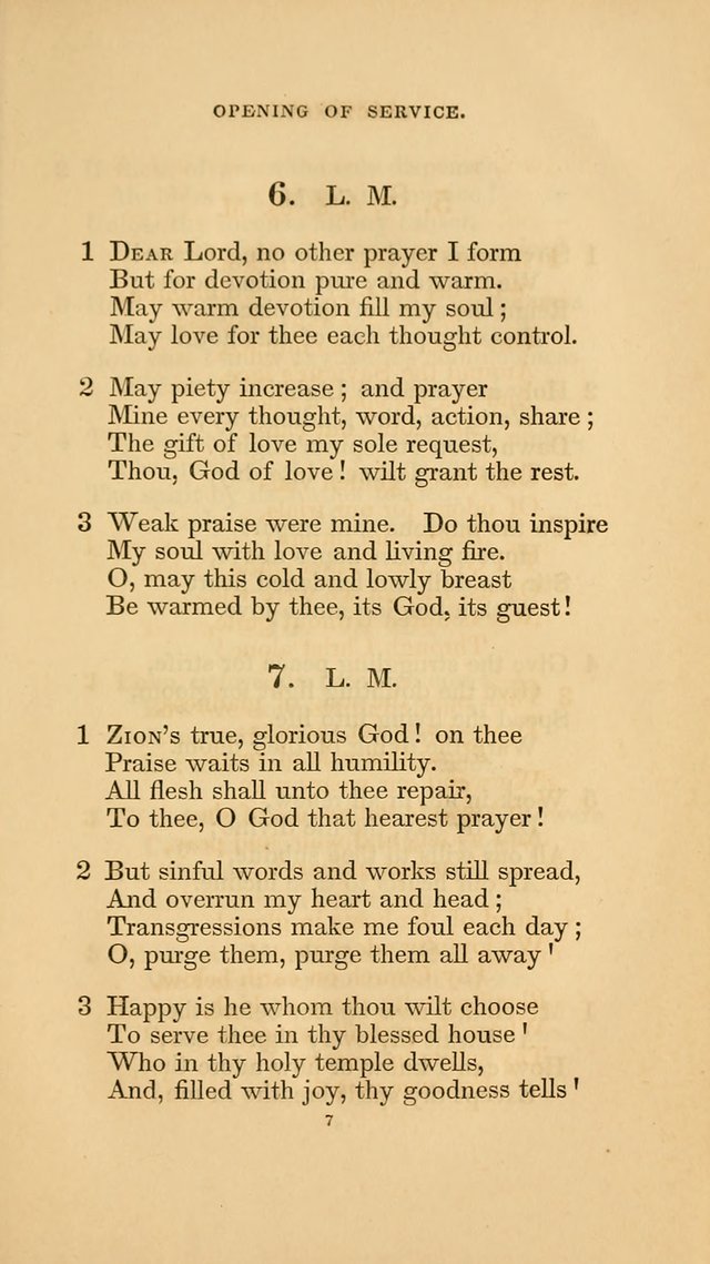 Hymns for the Church of Christ. (6th thousand) page 7